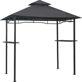 vidaXL Pavilion de grătar, antracit, 240 x 150 x 255 cm, oțel