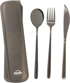 Tacâmuri negru din oțel inoxidabil 3 buc. Mimo – Premier Housewares