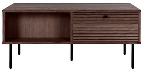 Măsuță de cafea maro închis cu aspect de lemn de stejar 50x100 cm Kyoto – House Nordic