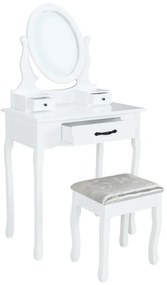 Măsuță decorativă cu scaun LINET NEW, albă