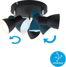 Briloner 2860-035 - Lampă spot CUP 3xE14/25W/230V negru