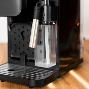 La mâna a doua: Espressor capsule si cafea macinata 8in1 Oliver Voltz OV51171I5, 1350W, 20 bar, Spumare lapte, Negru