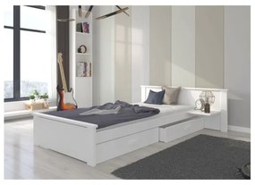 Pat Dormitor ALDEX Cu Sertar Alb 90x200cm