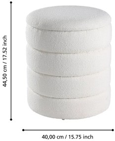 SET 2x taburet Eglo 424125 AMPAHAKA d. 33,5/40 cm alb