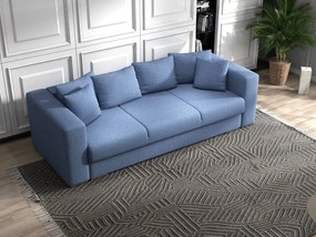 Canapea extensibilă dumonde cu ladă de depozitare si sezut confortabil din spuma high-density, Gloria Enjoy Blue 240x100 cm