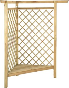 vidaXL Pergolă de colț cu banchetă, 166x81x174 cm, lemn de pin tratat