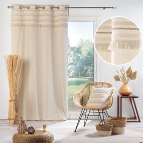 Draperie în culoare naturală din bumbac 140x240 cm Atlas – douceur d'intérieur
