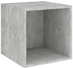 805456 vidaXL Dulap de perete, gri beton, 37x37x37 cm, PAL