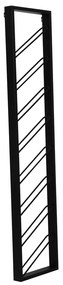 Raft pentru sticle de vin negru pentru perete din metal număr de sticle 8 36x160x6 cm Malbeo – Light &amp; Living