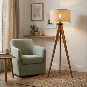 Lampadar AIDA 1xE27/15W/230V stejar/rafie