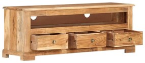 Comoda TV, maro, 110x30x40 cm, lemn masiv de acacia 1, Maro