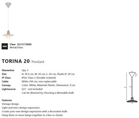 Pendul design modern Torina 20 transparent