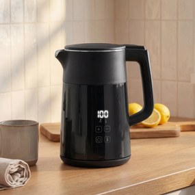 HOMCOM Fierbător electric, 1,7L, Încălzire rapidă, 3000W, cu afișaj LED, funcție de menținere la cald, protecție la funcționare în gol, fără PTFE | Aosom Romania