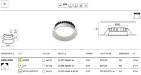 Spot LED incastrabil protectie IP44 Okno 4000k