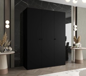 Dulap de haine 150 cm Parna 1 (Negru + Negru). 1125871