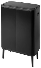 Coș de gunoi negru mat cu senzori de atingere din oțel 60 l Bo Touch Bin Hi – Brabantia