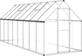 vidaXL Sere cu cadru de bază, argintiu, 445x169x195 cm, aluminiu