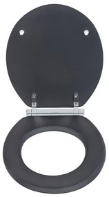 WENKO 25218100 - Capac WC MORRA, 35 x 42 cm, antracit/argintiu