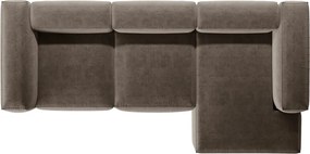 Colțar maro (cu colț pe partea dreaptă/cu șezlong) Bergamo – Cosmopolitan Design