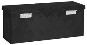 Cutie de depozitare, negru, 50x20,5x15 cm, aluminiu Negru, 50 x 20.5 x 15 cm, 1