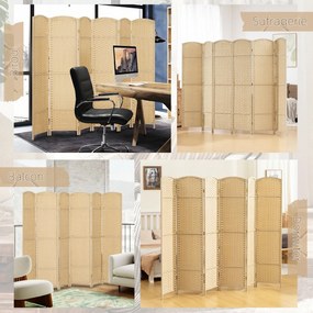 HOMCOM Paravan Decorativ pliabil cu 6 panouri, 240x170 cm, Negru | Aosom Romania