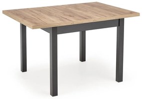 Masa de bucaterie Tiago - patrata, stejar kraft / negru