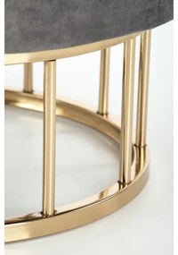 Taburet MINTY d. 37 cm gri/auriu