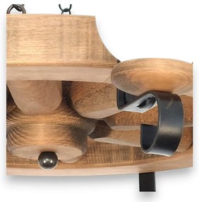Candelabru rustic fabricat manual din lemn diam.50cm, 8 brate Roata WOOD-RO-SP8D50