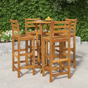 3154383 vidaXL Set mobilier de grădină, 5 piese, lemn masiv de acacia
