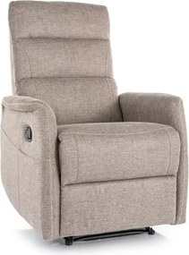 Fotoliu recliner SOLON M, stofa clasica bej - Brego 34, 74x86/162x106