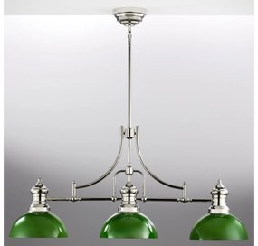 Jupiter 2072 - Lustră pe tijă PLATINO 3xE27/15W/230V verde/crom lucios