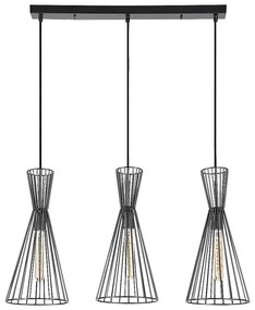 Lustra cu 3 pendule design industrial Leandros