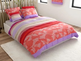 Lenjerie din bumbac Renforce IMARA rosie Dimensiune lenjerie de pat: 2 buc 80 x 80 cm | 200 x 200 cm