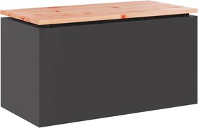 vidaXL Bancă de grădină Negru 80 x 40 x 43 cm Oțel