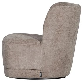 Fotoliu maro deschis cu tapițerie din catifea Atty – WOOOD