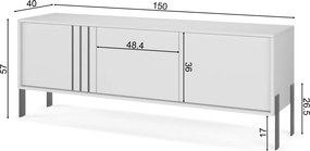 Comodă TV Nexo TV – 150x40x57 cm – Stejar Artisan
