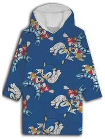 Sonic Ariciul Pătură polară de pluș pentru îmbrăcat, Poncho