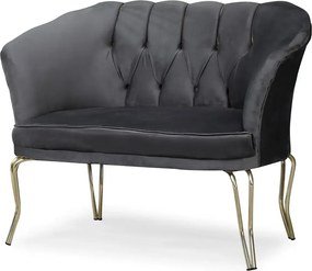 Canapea 2 locuri  Viena ,negru auriu