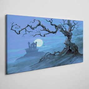 Tablou canvas abstracția castelului lunii