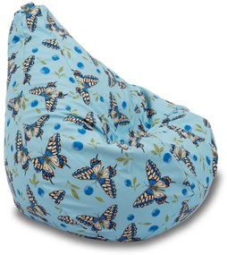 Fotoliu puf copii, Nirvana Light Pufrelax, Material impermeabil, Mariposa