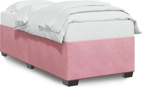 vidaXL Cadru de pat, roz, 80x200 cm, catifea