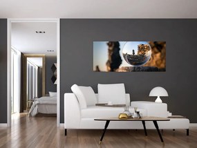 Tablou cu lupa și peisaj (120x50 cm)