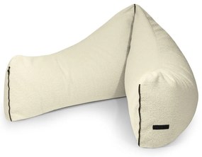 Fotoliu puf pentru copii crem cu tapițerie din țesătură bouclé Clip Clap 115 – SLOWDOWN