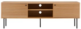 Comodă TV în culoare naturală cu aspect de lemn de stejar 40x50x150 cm Kyoto – House Nordic