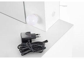Măsuță de toaletă cu iluminare LED HOLLYWOOD 140x94 cm alb