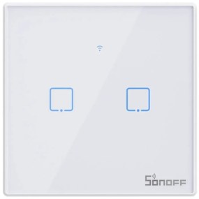 Intrerupator Smart WiFi + RF 433MHz Sonoff T2 EU TX (2 canale)