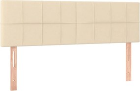 vidaXL Tăblii de pat, crem, 144x5x78/88 cm, textil