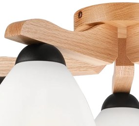 Lustră aplicată ADRIANO 5xE27/60W/230V stejar