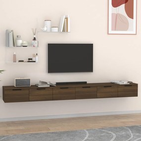 vidaXL Dulapuri de perete, 2 buc., maro, 102x30x20 cm, lemn prelucrat