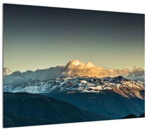 Tablou - vârfuri de munți (70x50 cm), în 40 de alte dimensiuni noi